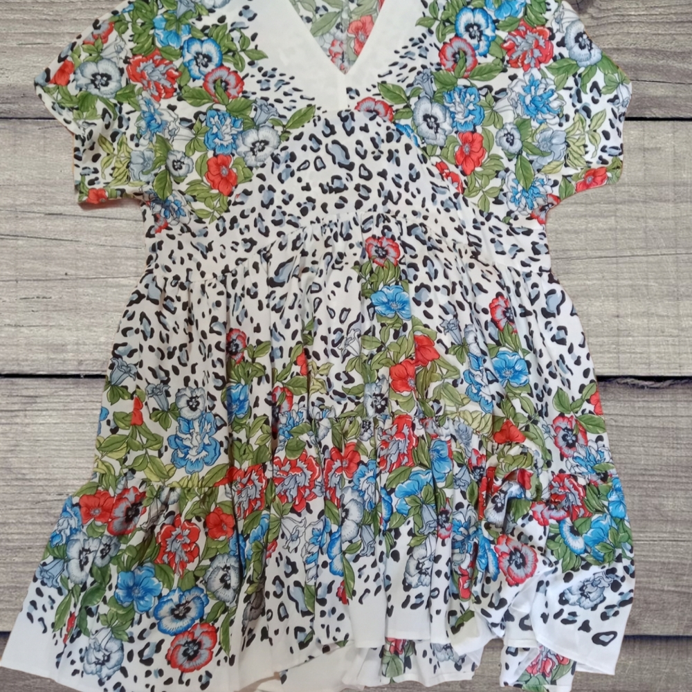 "umgee" print dress. sz.- medium